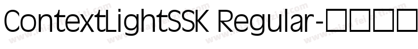 ContextLightSSK Regular字体转换